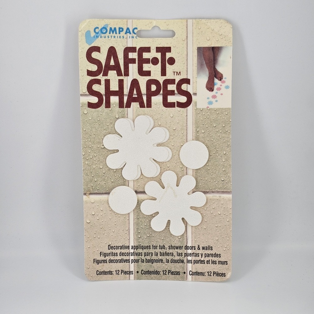 Vintage Compac Safe • T• Shapes Daisy Flowers Bath Tub Wall Decor Appliques USA